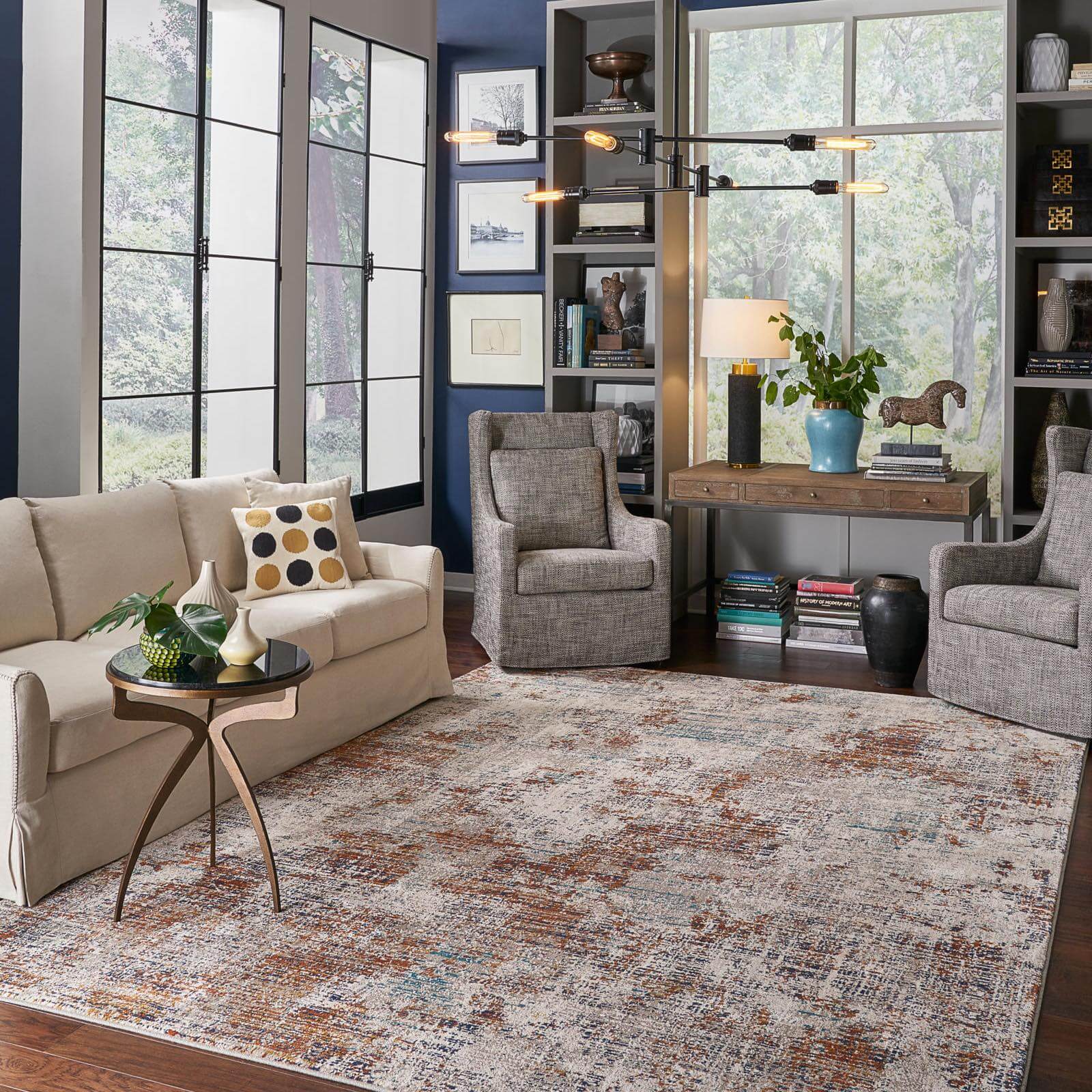 Living room area rug design | Demotte Carpet Inc.
