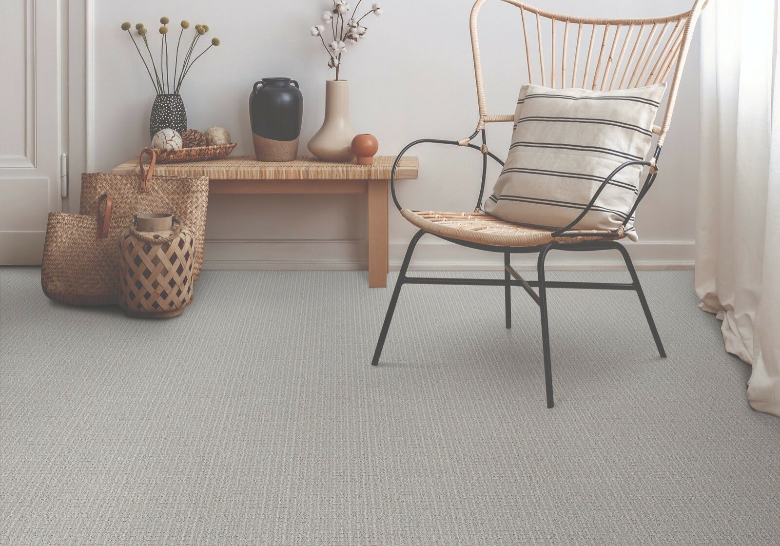 Chair on carpet floor | Demotte Carpet Inc.